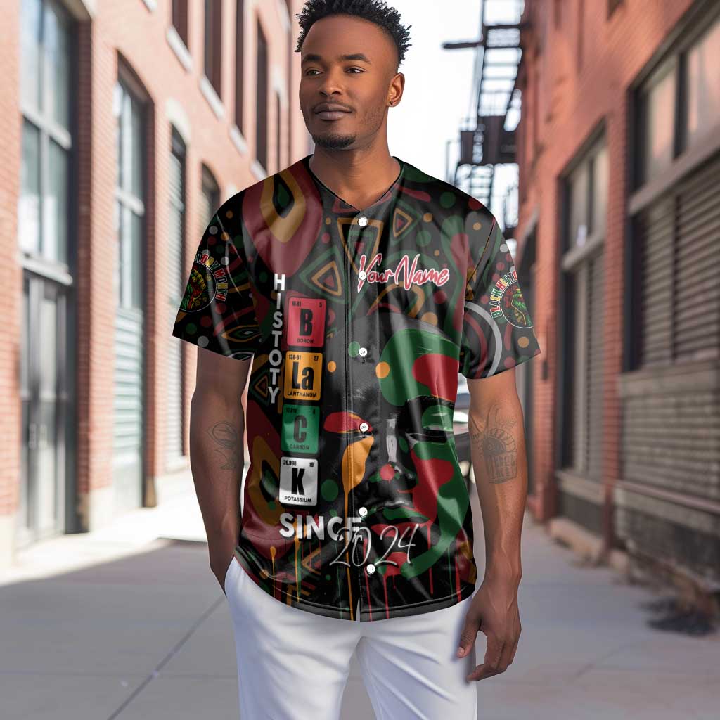 Personalized Black History Month Baseball Jersey Since 2024 Chemistry Style DT02