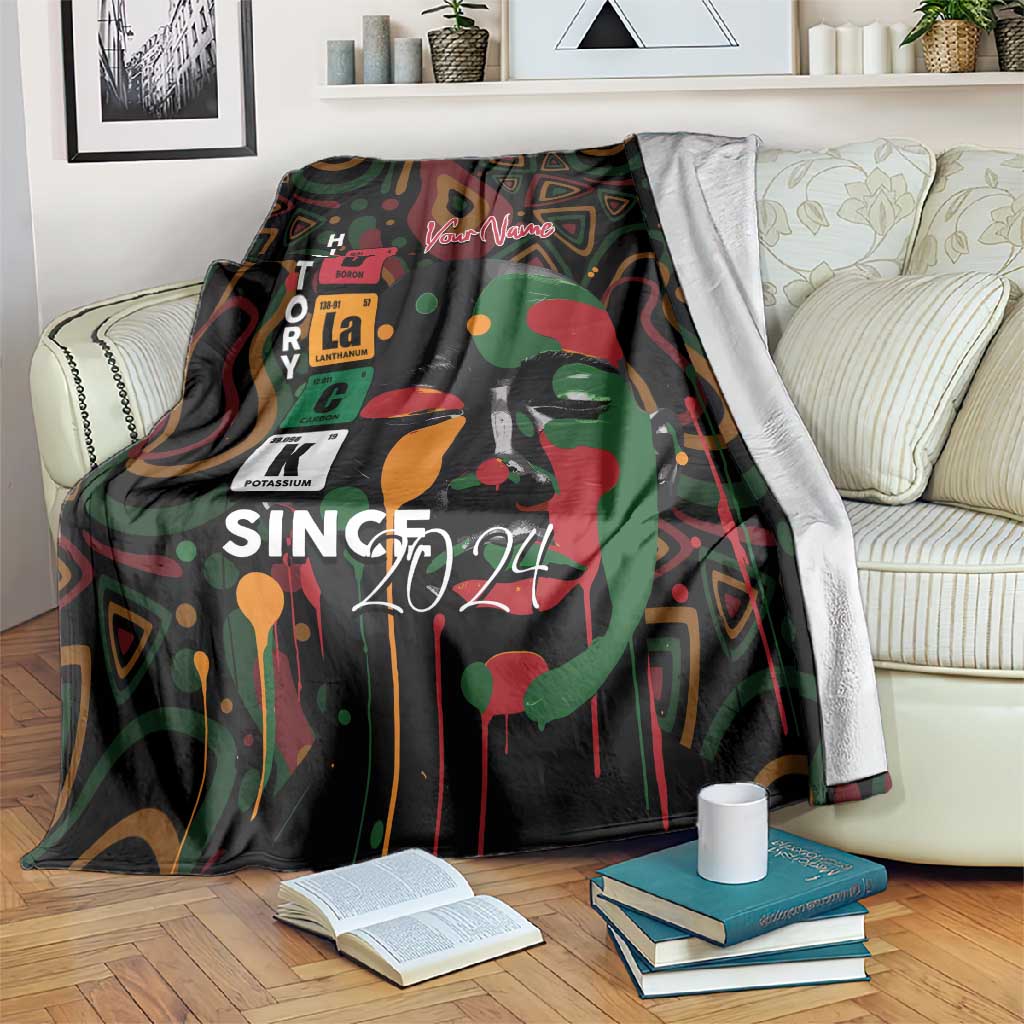 Personalized Black History Month Blanket Since 2024 Chemistry Style DT02