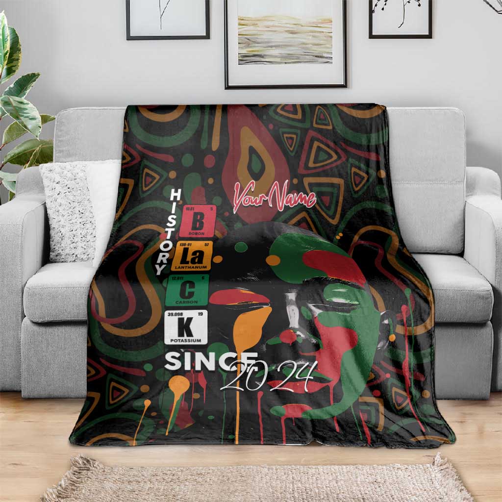Personalized Black History Month Blanket Since 2024 Chemistry Style DT02