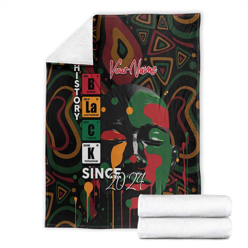 Personalized Black History Month Blanket Since 2024 Chemistry Style DT02