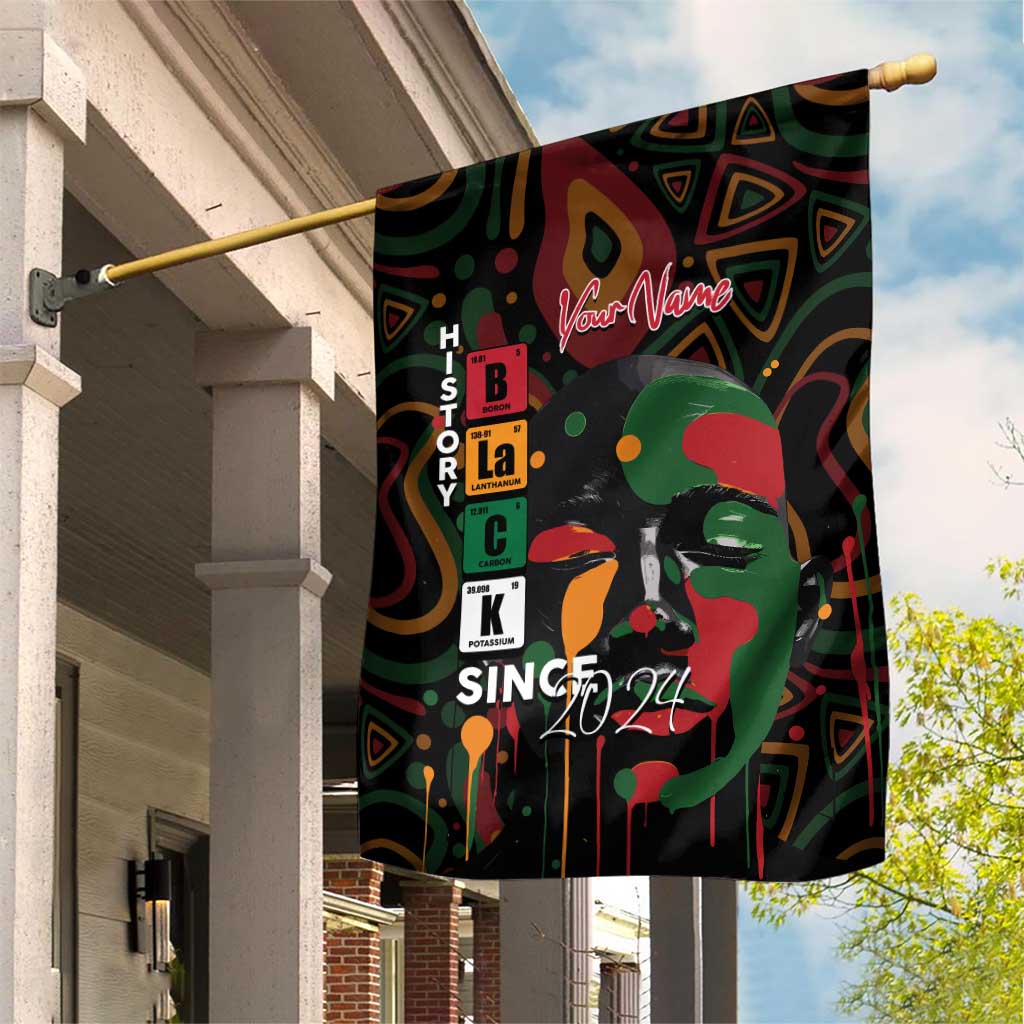 Personalized Black History Month Garden Flag Since 2024 Chemistry Style DT02