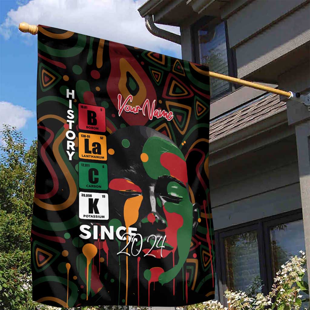 Personalized Black History Month Garden Flag Since 2024 Chemistry Style DT02