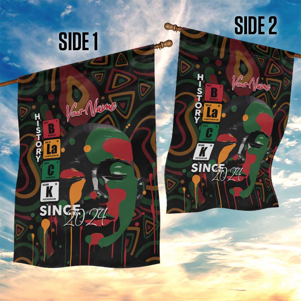 Personalized Black History Month Garden Flag Since 2024 Chemistry Style DT02