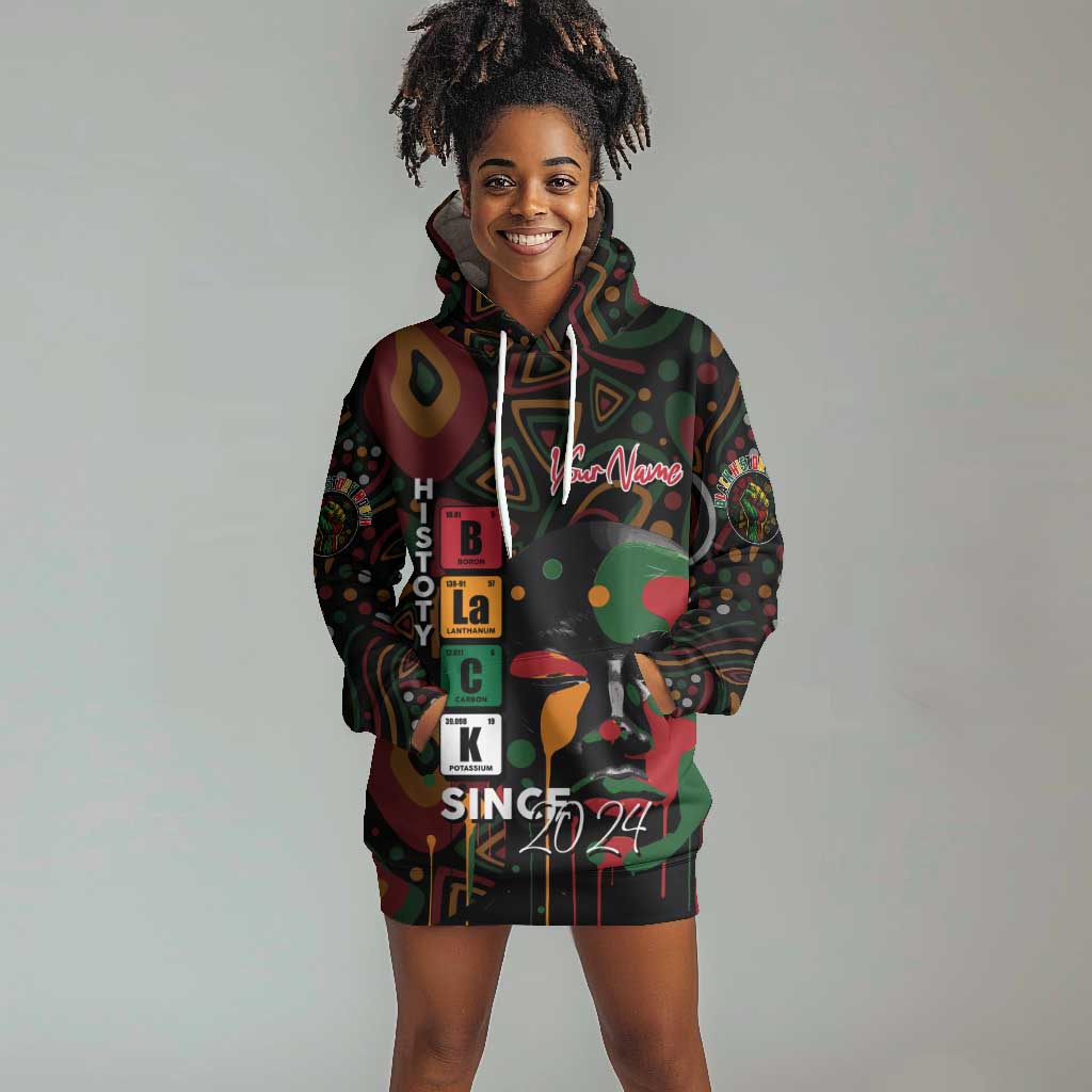 Personalized Black History Month Hoodie Dress Since 2024 Chemistry Style DT02