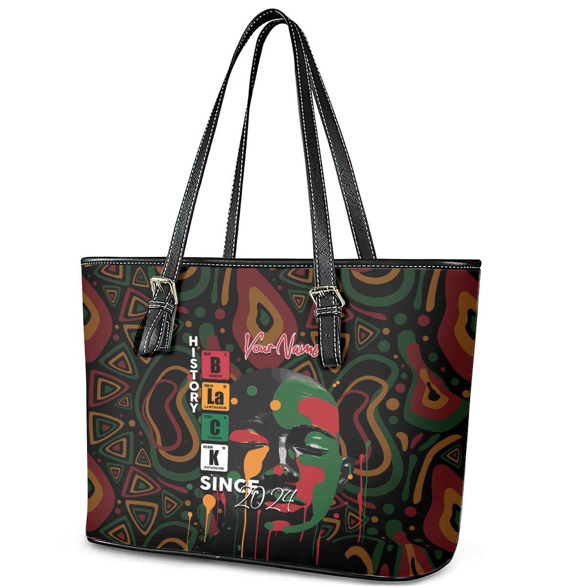 Personalized Black History Month Leather Tote Bag Since 2024 Chemistry Style DT02