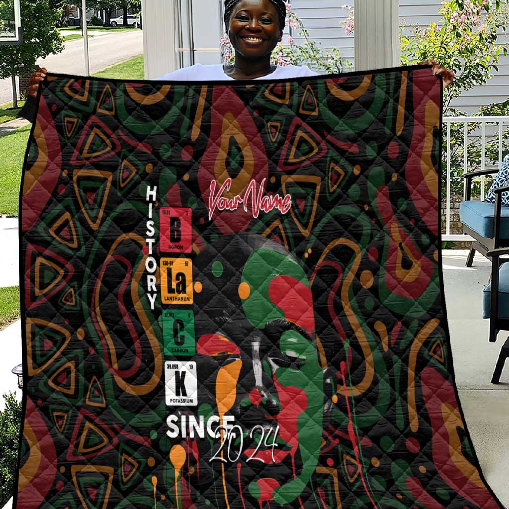 Personalized Black History Month Quilt Since 2024 Chemistry Style DT02