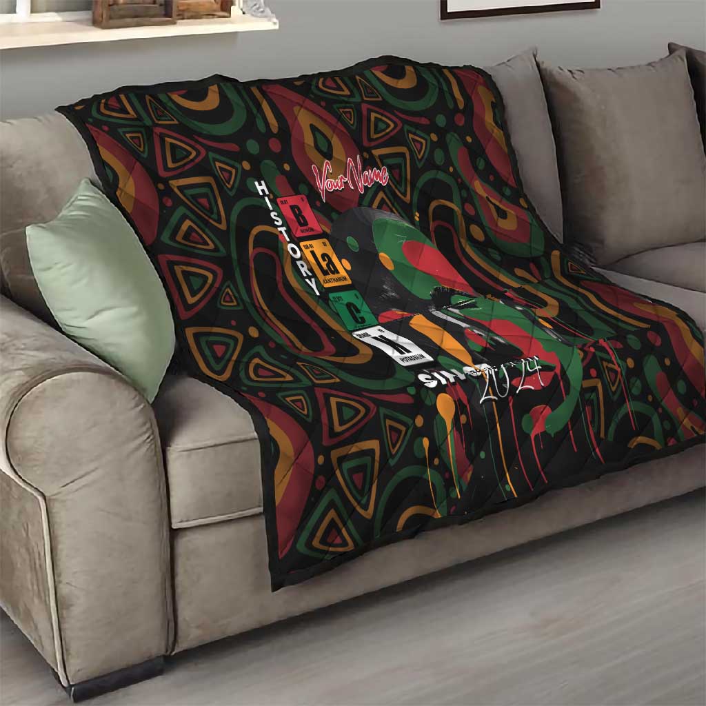 Personalized Black History Month Quilt Since 2024 Chemistry Style DT02