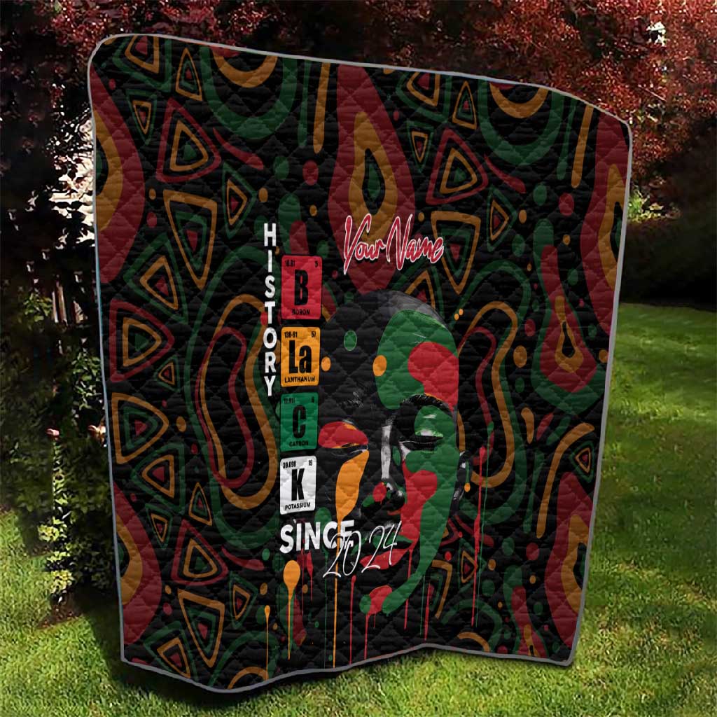 Personalized Black History Month Quilt Since 2024 Chemistry Style DT02