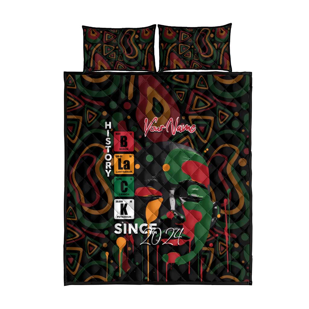 Personalized Black History Month Quilt Bed Set Since 2024 Chemistry Style DT02