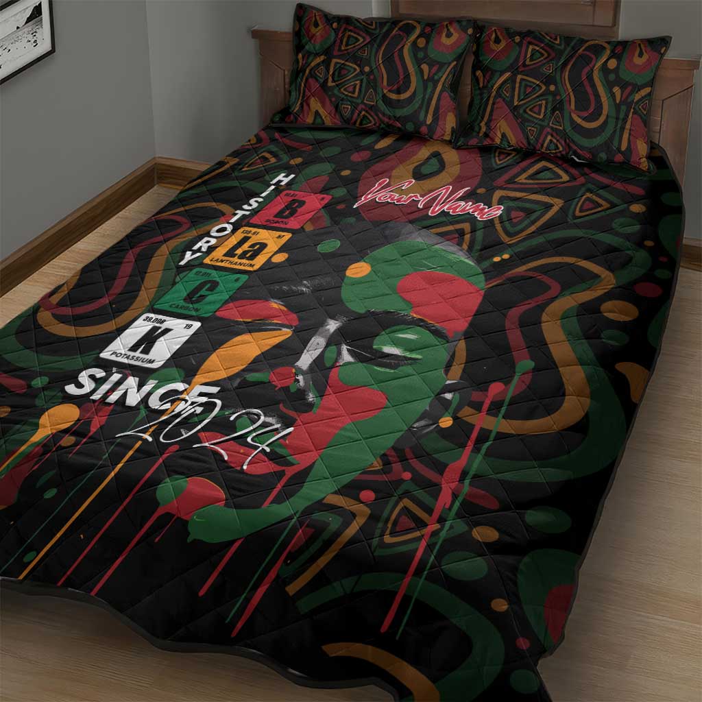 Personalized Black History Month Quilt Bed Set Since 2024 Chemistry Style DT02
