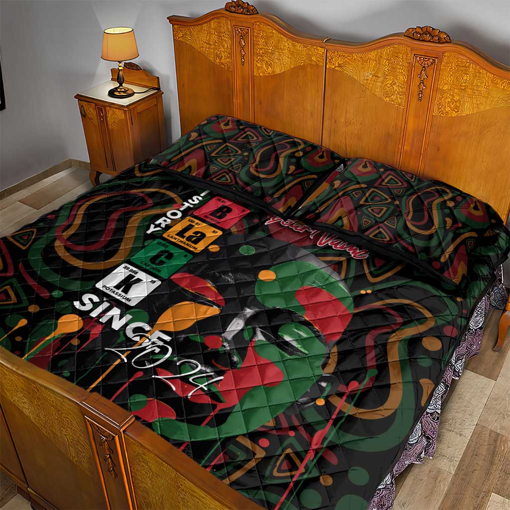 Personalized Black History Month Quilt Bed Set Since 2024 Chemistry Style DT02