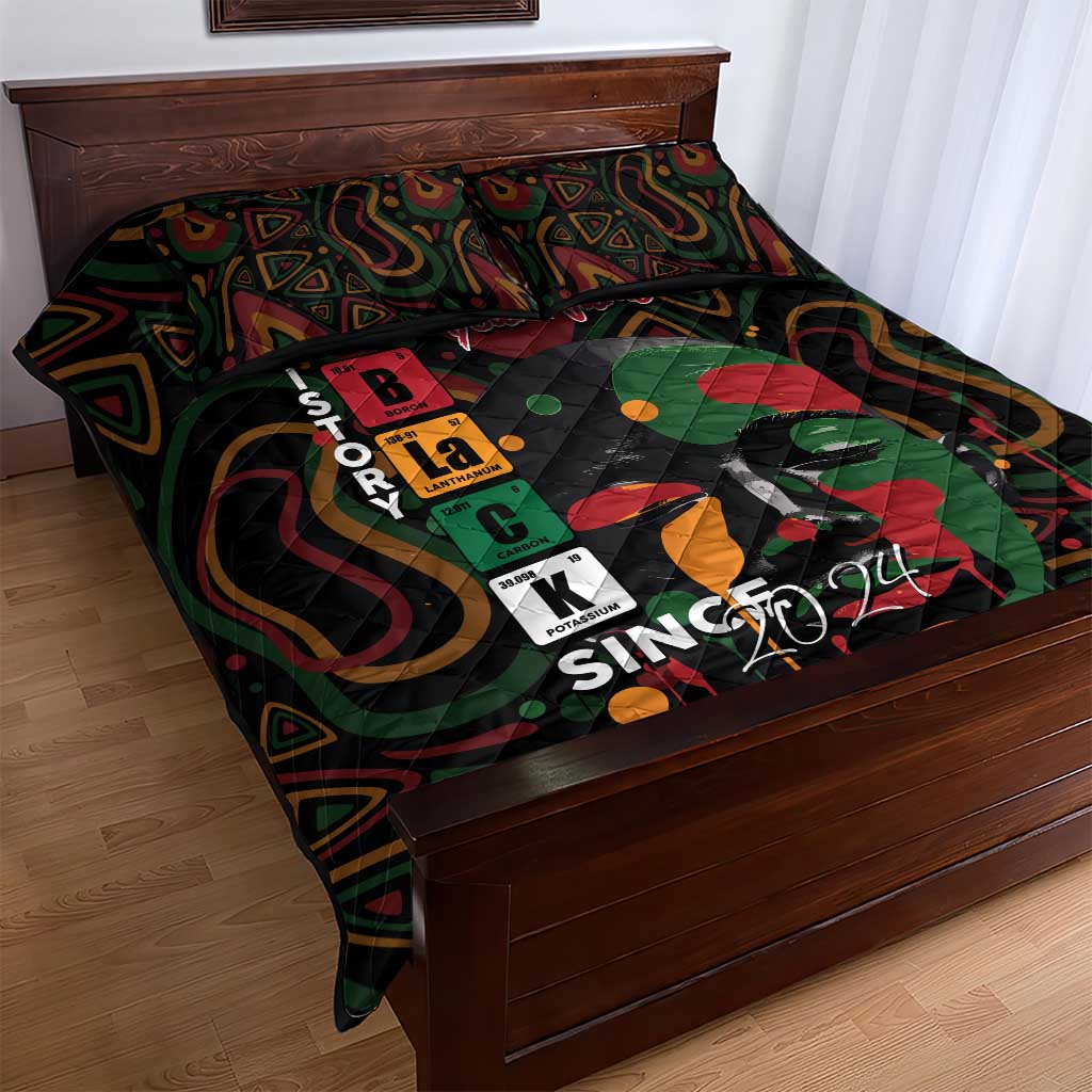Personalized Black History Month Quilt Bed Set Since 2024 Chemistry Style DT02