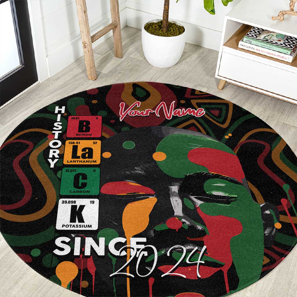 Personalized Black History Month Round Carpet Since 2024 Chemistry Style DT02