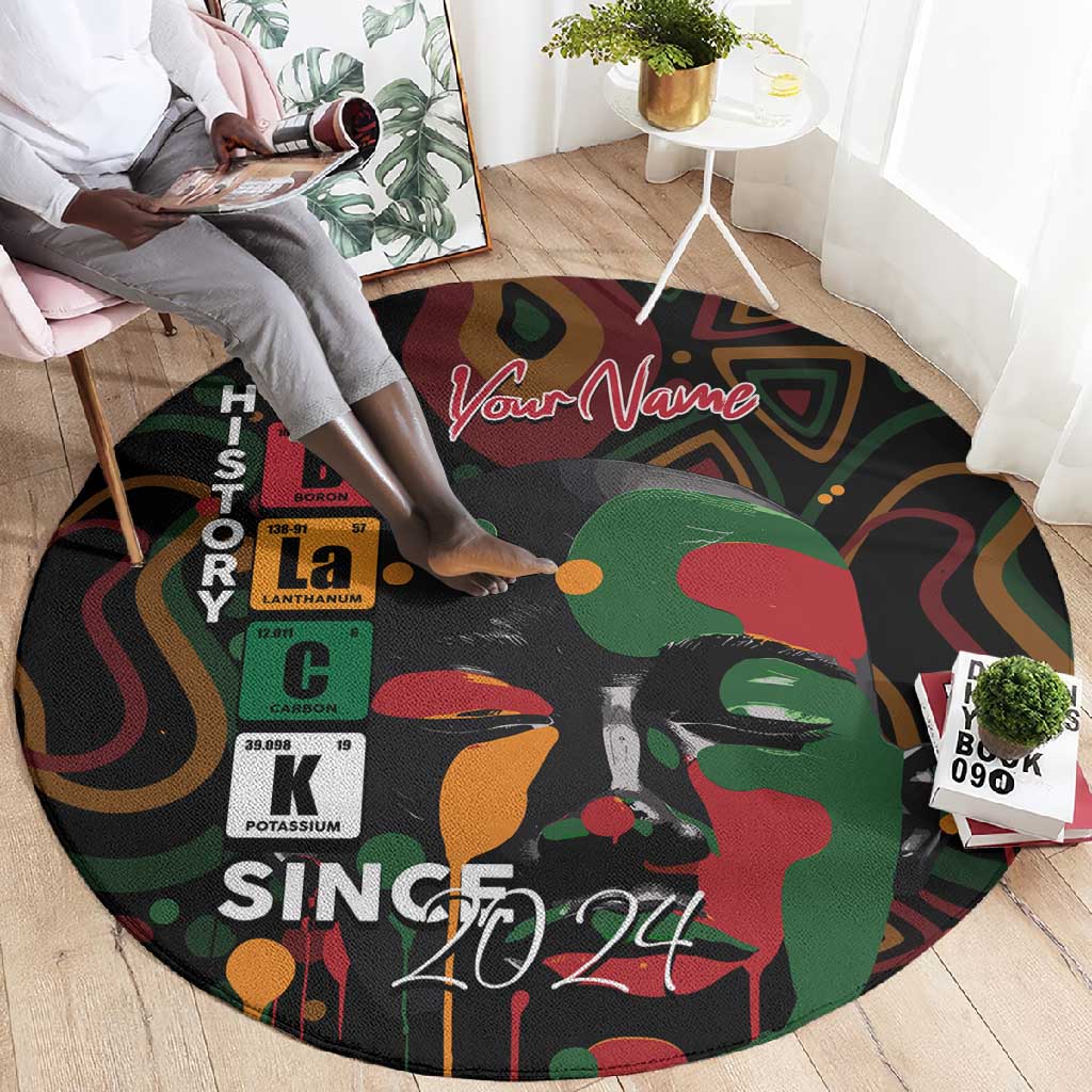Personalized Black History Month Round Carpet Since 2024 Chemistry Style DT02