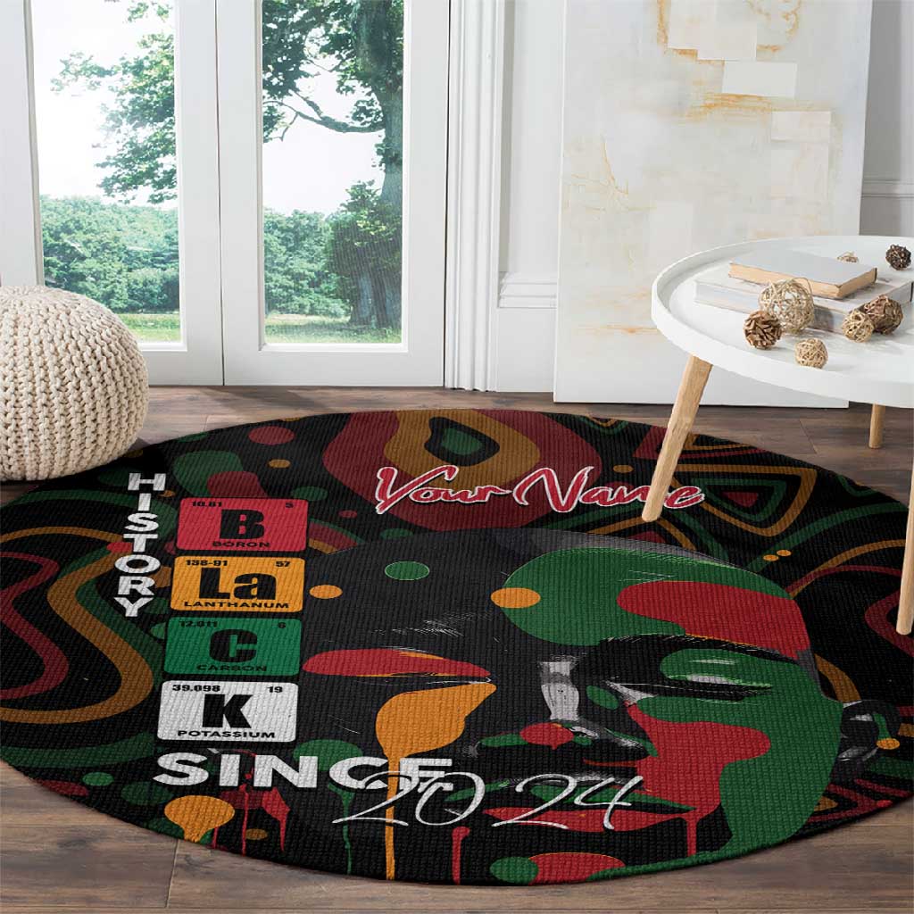 Personalized Black History Month Round Carpet Since 2024 Chemistry Style DT02