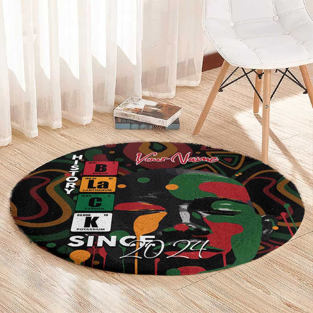 Personalized Black History Month Round Carpet Since 2024 Chemistry Style DT02
