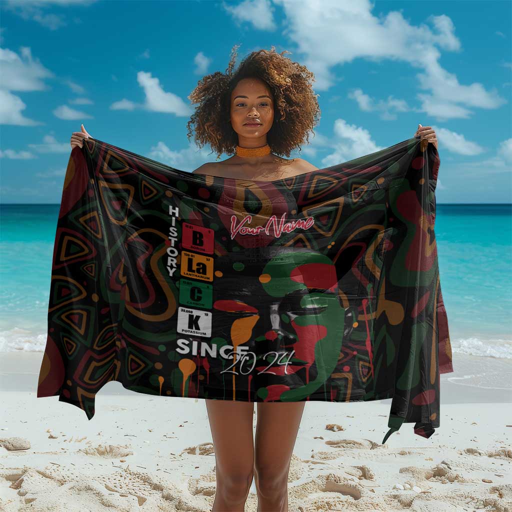 Personalized Black History Month Sarong Since 2024 Chemistry Style DT02