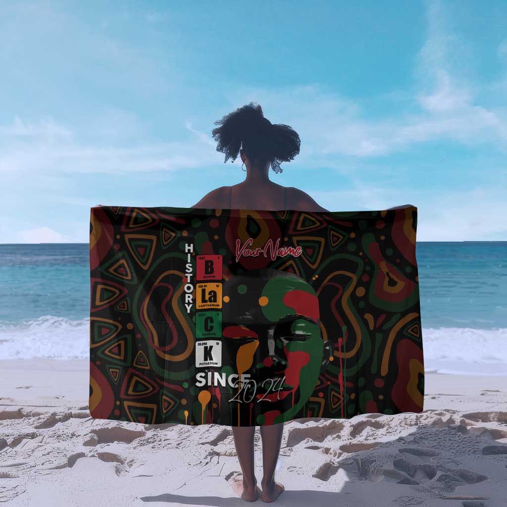 Personalized Black History Month Sarong Since 2024 Chemistry Style DT02
