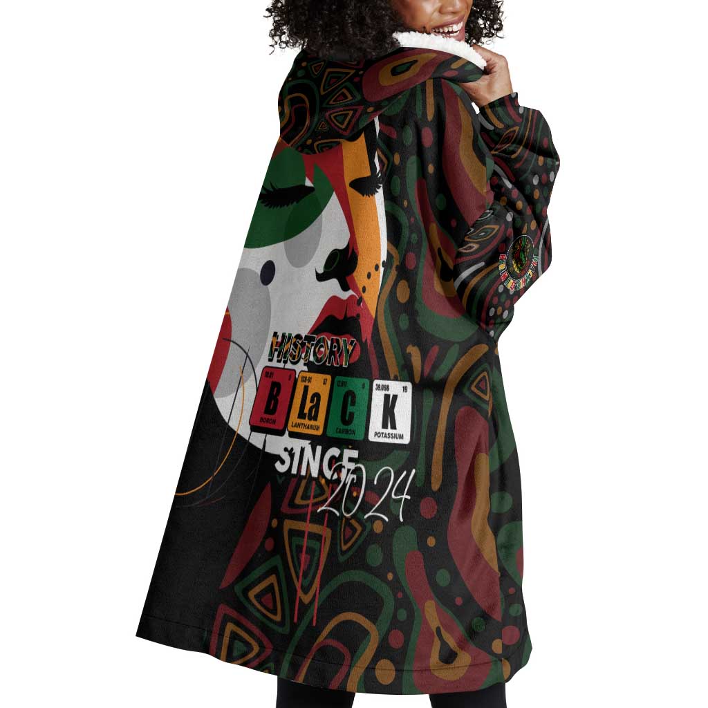 Personalized Black History Month Wearable Blanket Hoodie Since 2024 Chemistry Style DT02
