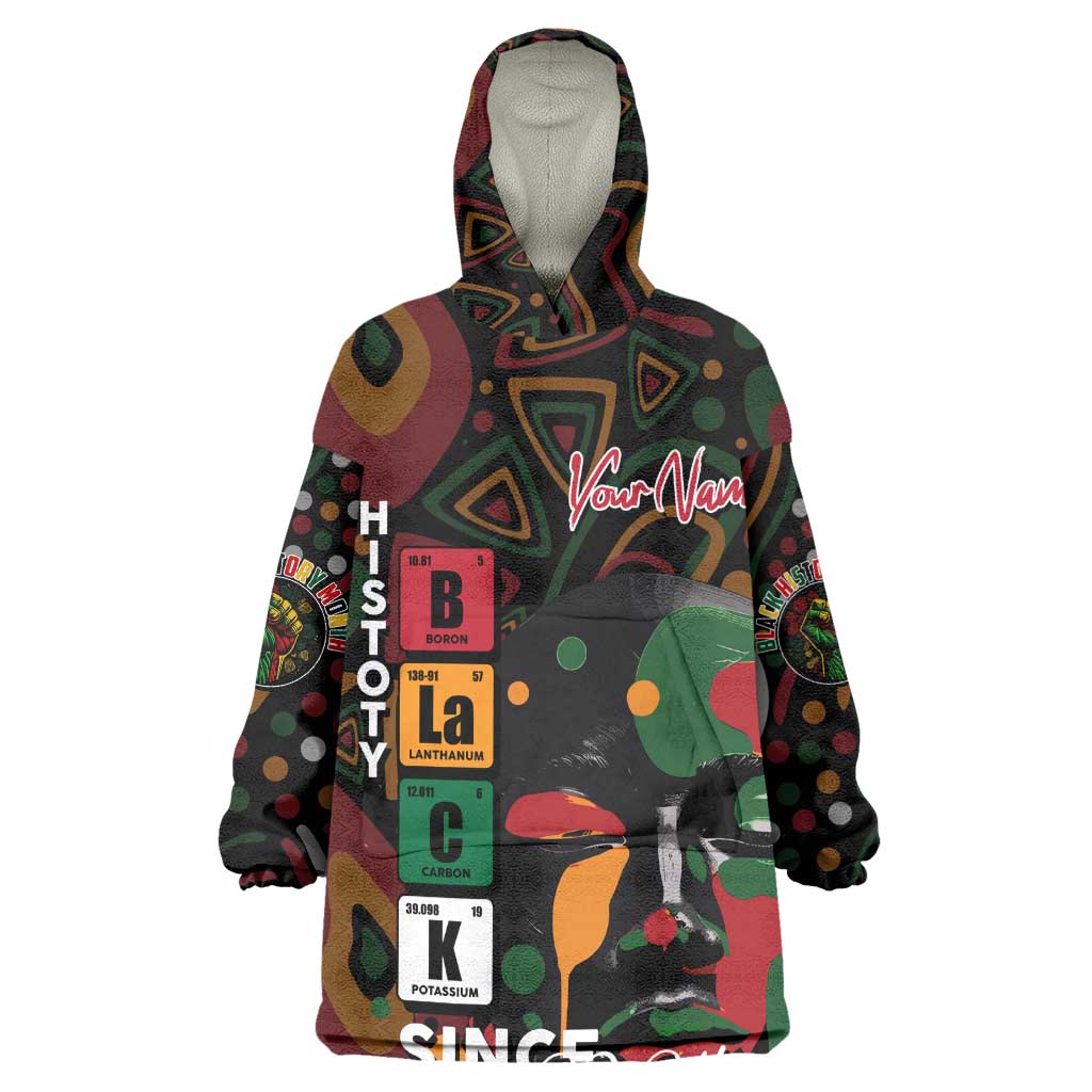 Personalized Black History Month Wearable Blanket Hoodie Since 2024 Chemistry Style DT02