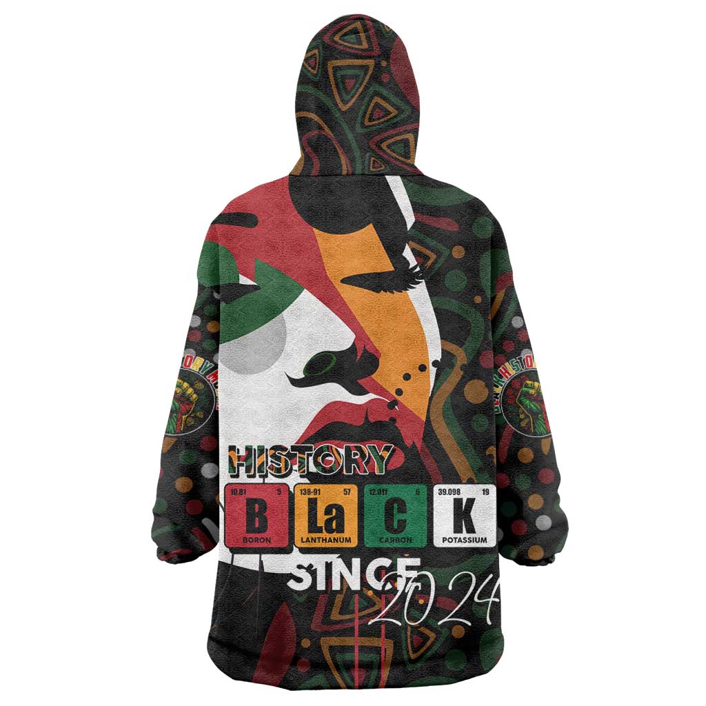 Personalized Black History Month Wearable Blanket Hoodie Since 2024 Chemistry Style DT02