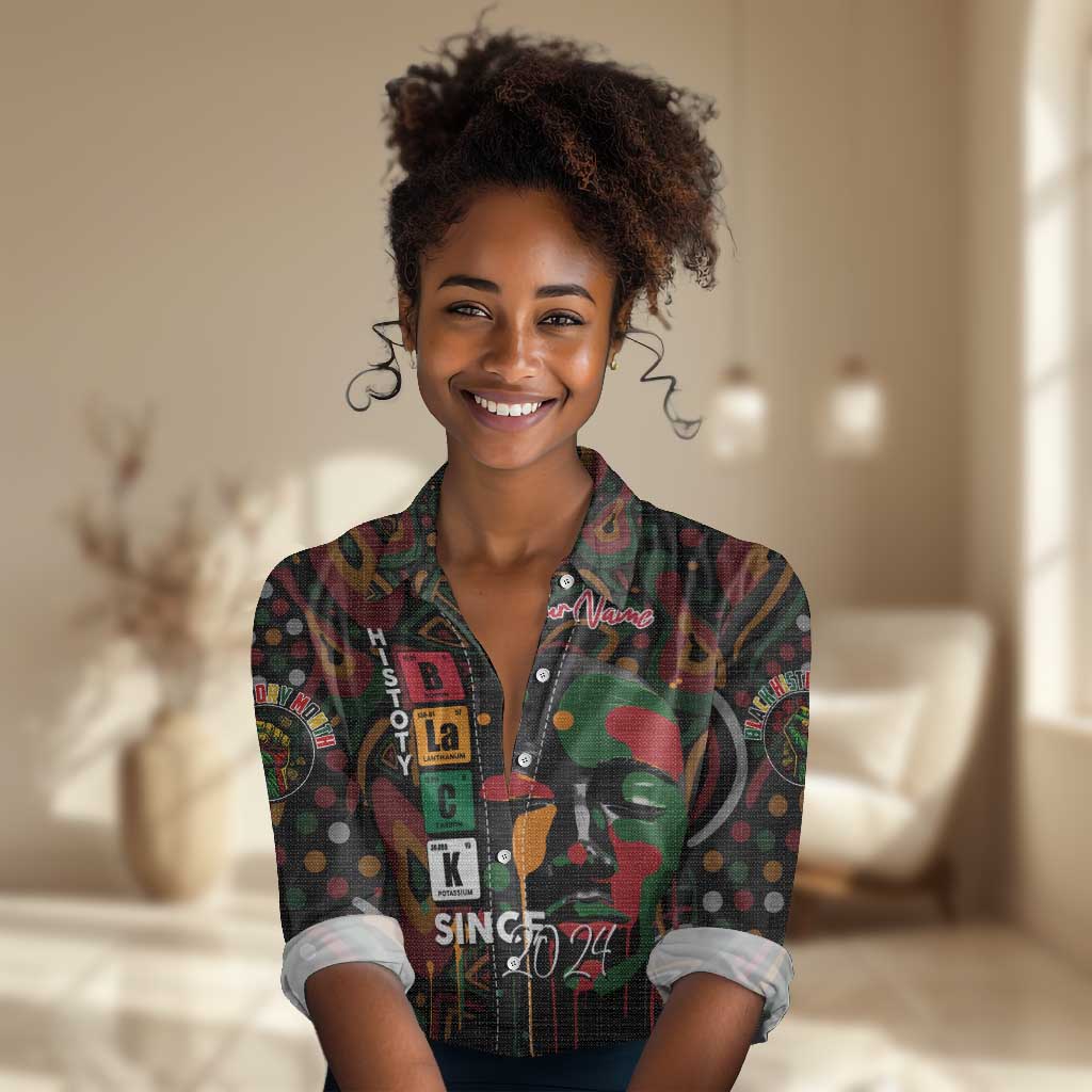 Personalized Black History Month Women Casual Shirt Since 2024 Chemistry Style DT02