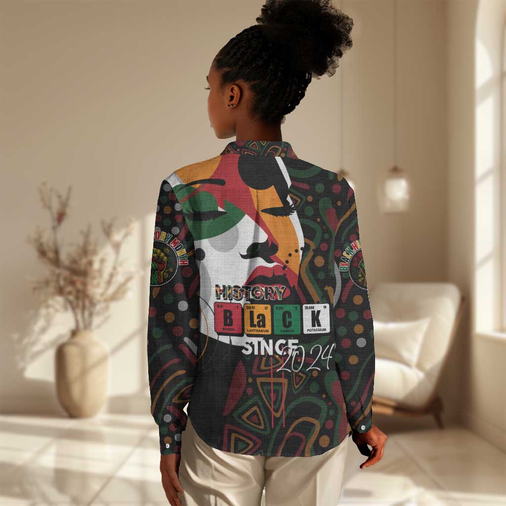 Personalized Black History Month Women Casual Shirt Since 2024 Chemistry Style DT02