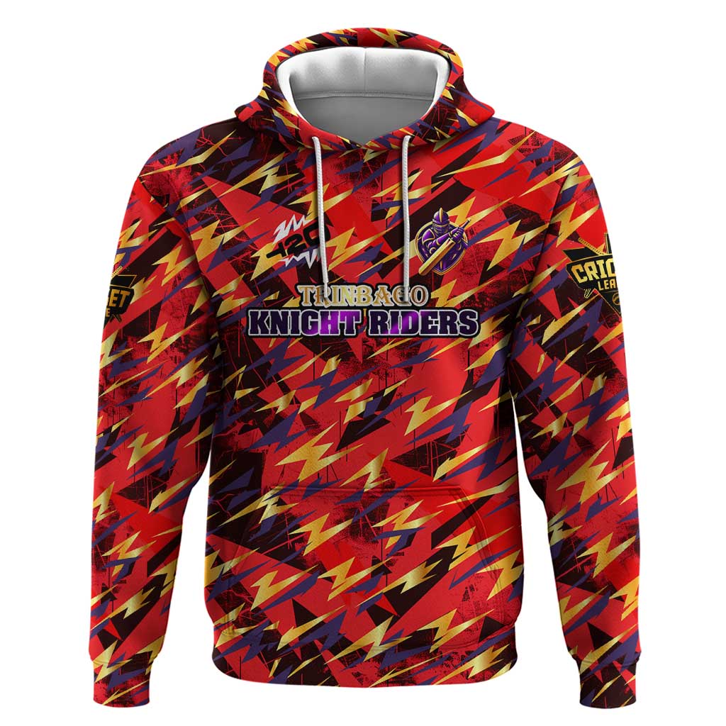 Personalised Trinidad and Tobago Cricket Knight Riders Hoodie Trinbagos Thunder Charge DT02