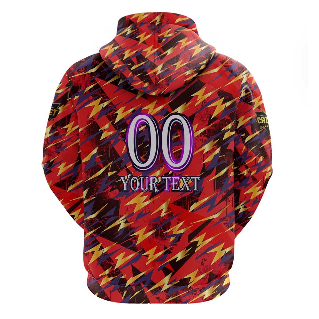 Personalised Trinidad and Tobago Cricket Knight Riders Hoodie Trinbagos Thunder Charge DT02