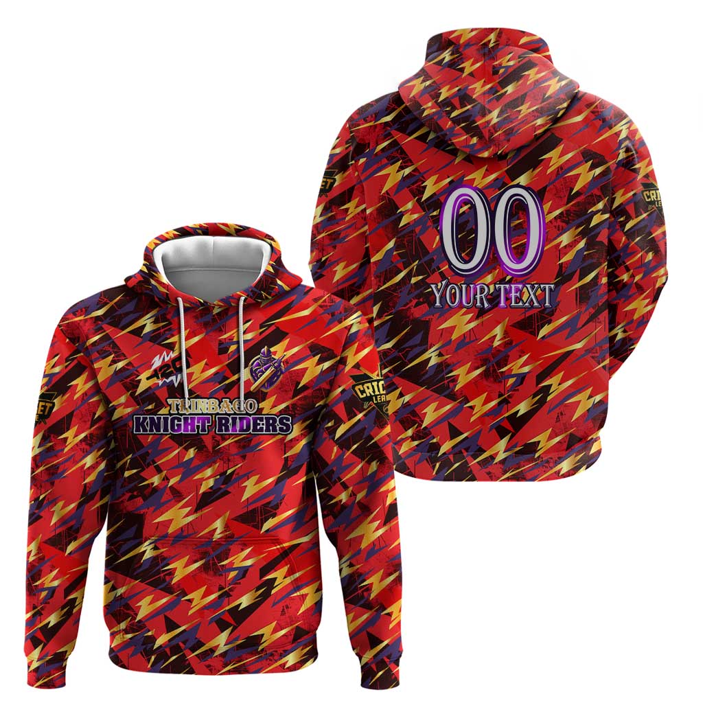 Personalised Trinidad and Tobago Cricket Knight Riders Hoodie Trinbagos Thunder Charge DT02