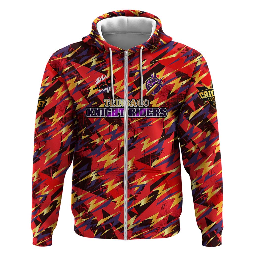 Personalised Trinidad and Tobago Cricket Knight Riders Hoodie Trinbagos Thunder Charge DT02