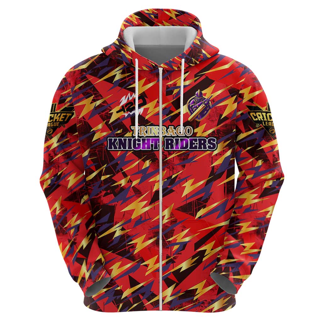 Personalised Trinidad and Tobago Cricket Knight Riders Hoodie Trinbagos Thunder Charge DT02