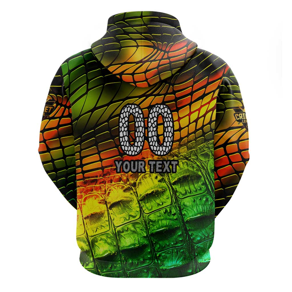 Personalised Jamaica Cricket Tallawahs Hoodie Striking with Reggae Firepower DT02