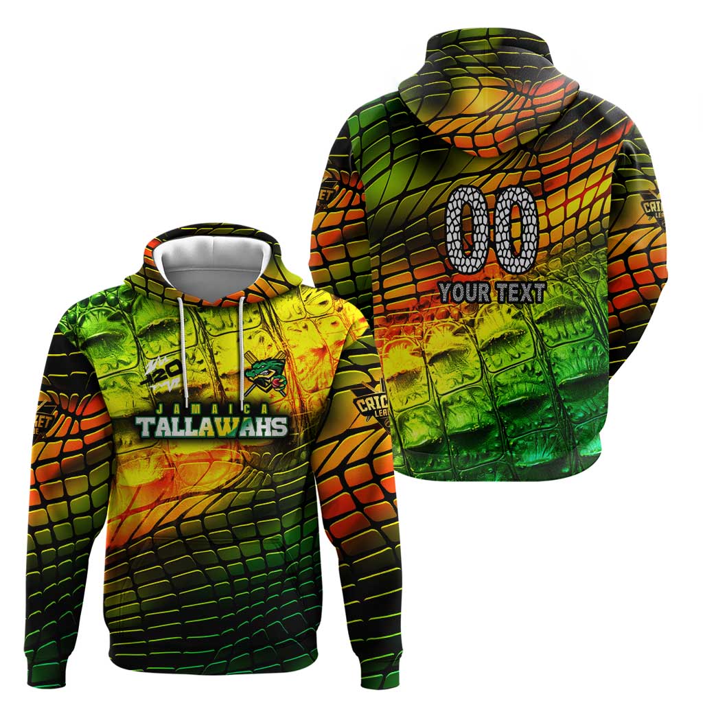 Personalised Jamaica Cricket Tallawahs Hoodie Striking with Reggae Firepower DT02