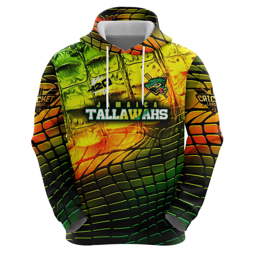 Personalised Jamaica Cricket Tallawahs Hoodie Striking with Reggae Firepower DT02