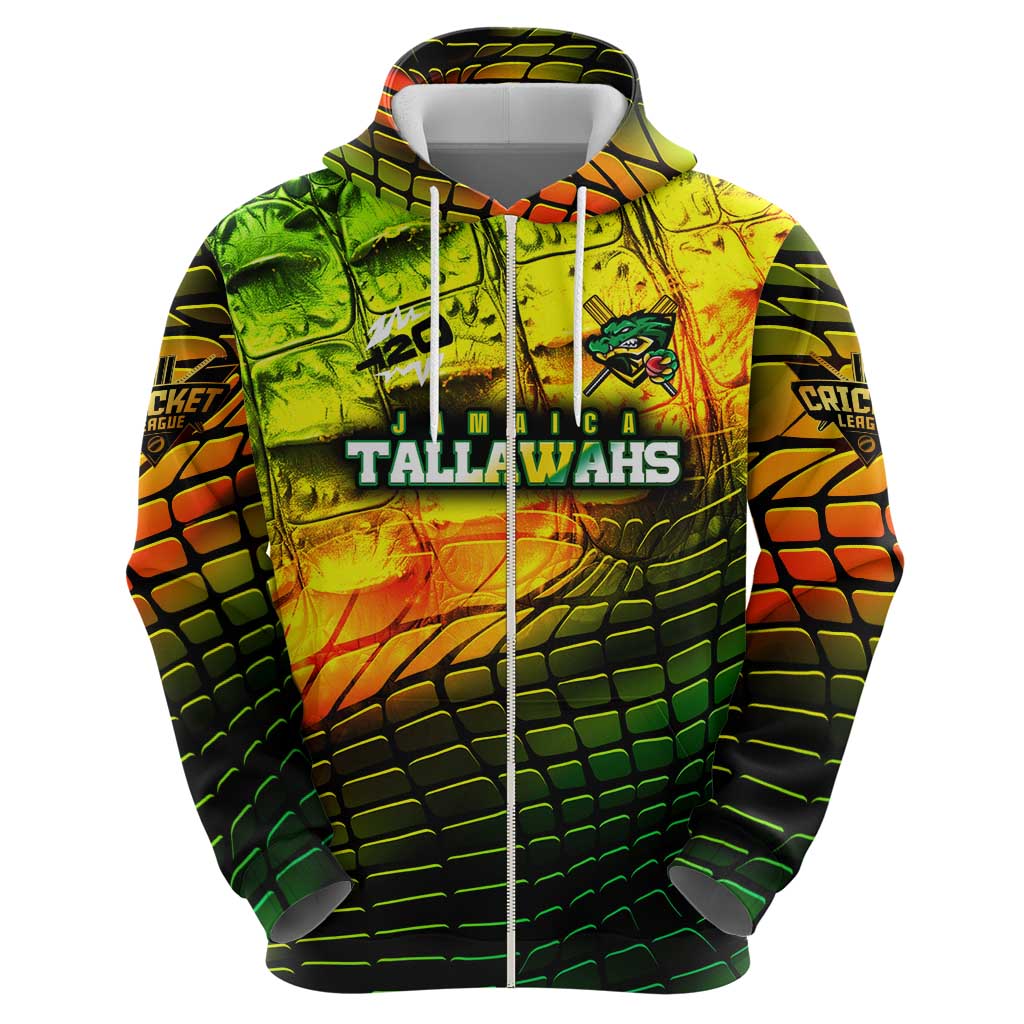 Personalised Jamaica Cricket Tallawahs Hoodie Striking with Reggae Firepower DT02