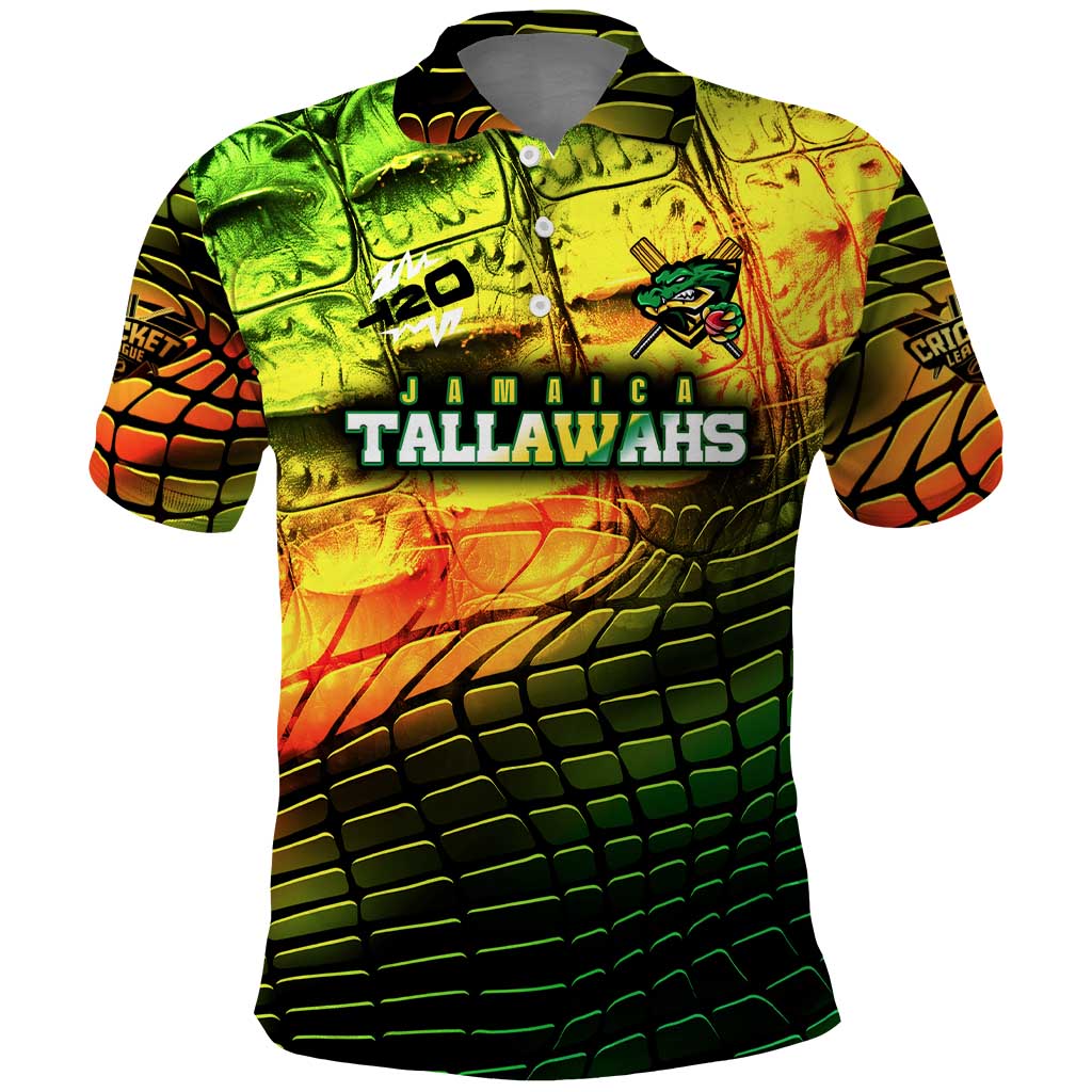 Personalised Jamaica Cricket Tallawahs Polo Shirt Striking with Reggae Firepower DT02
