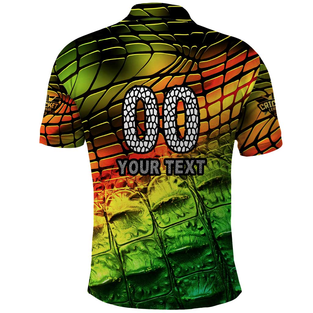 Personalised Jamaica Cricket Tallawahs Polo Shirt Striking with Reggae Firepower DT02