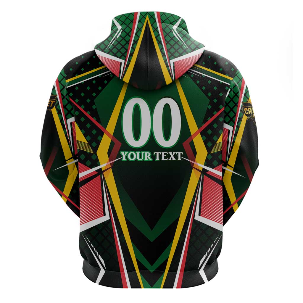 Personalised St Kitts and Nevis Cricket Patriots Hoodie Rising with Caribbean Battlefield DT02