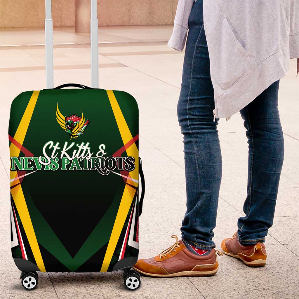 St Kitts and Nevis Cricket Patriots Luggage Cover Rising with Caribbean Battlefield DT02