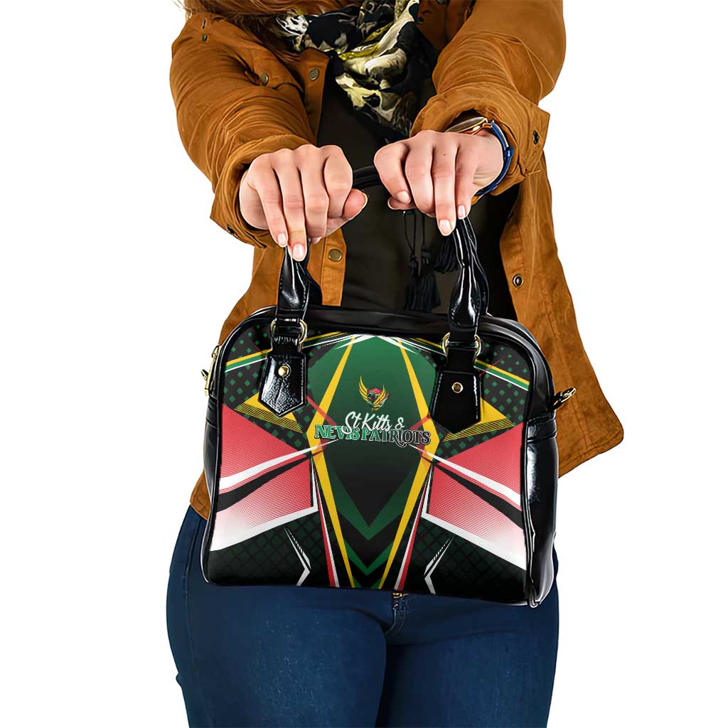 St Kitts and Nevis Cricket Patriots Shoulder Handbag Rising with Caribbean Battlefield DT02