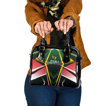 St Kitts and Nevis Cricket Patriots Shoulder Handbag Rising with Caribbean Battlefield DT02