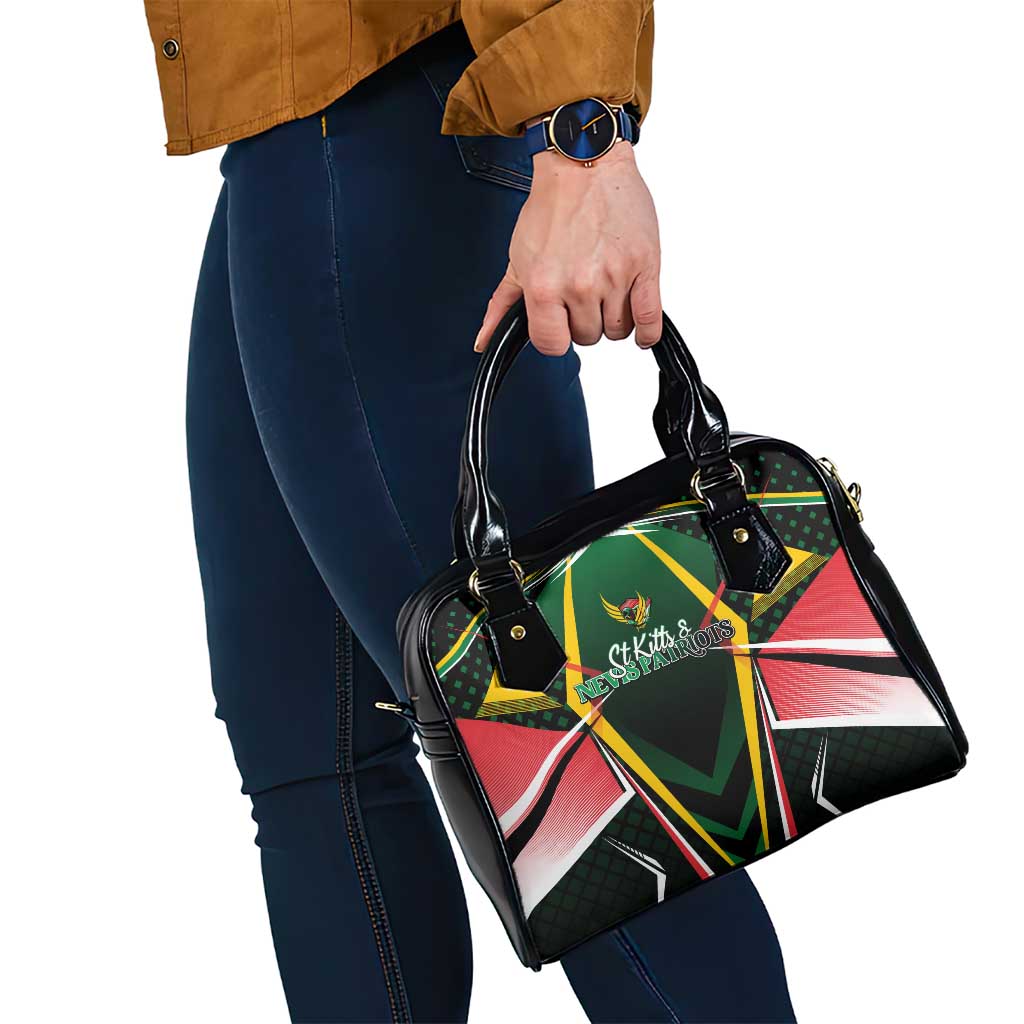 St Kitts and Nevis Cricket Patriots Shoulder Handbag Rising with Caribbean Battlefield DT02