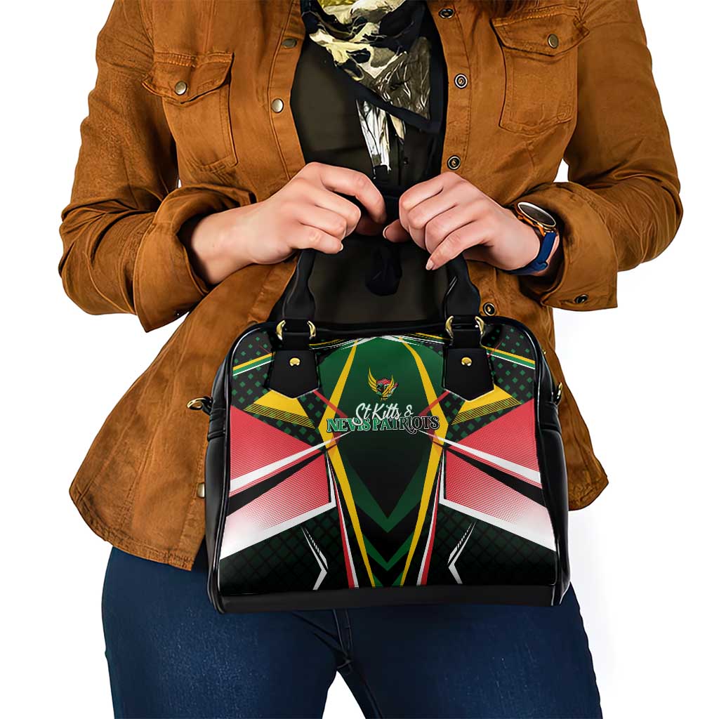 St Kitts and Nevis Cricket Patriots Shoulder Handbag Rising with Caribbean Battlefield DT02