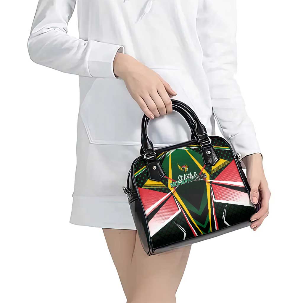 St Kitts and Nevis Cricket Patriots Shoulder Handbag Rising with Caribbean Battlefield DT02
