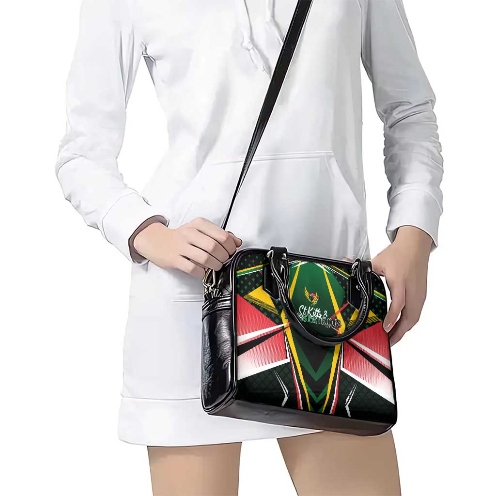 St Kitts and Nevis Cricket Patriots Shoulder Handbag Rising with Caribbean Battlefield DT02