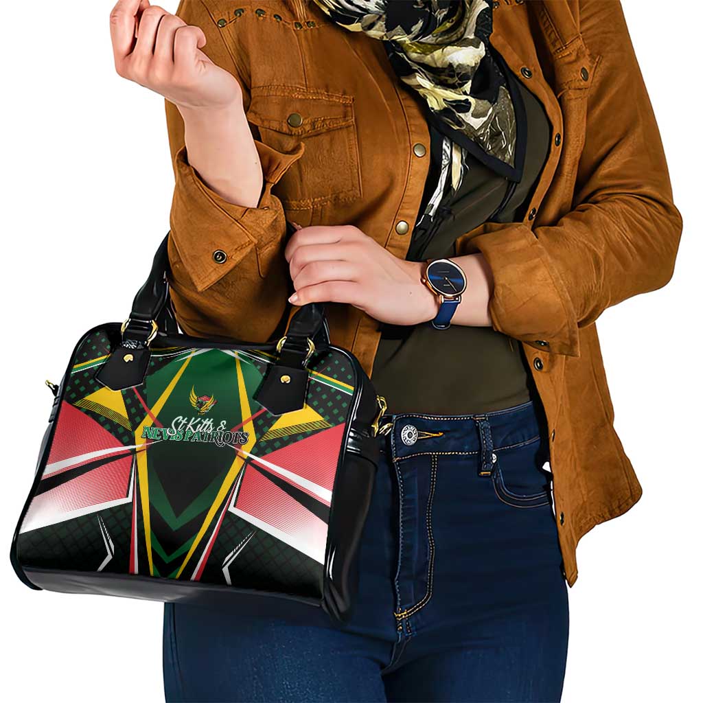 St Kitts and Nevis Cricket Patriots Shoulder Handbag Rising with Caribbean Battlefield DT02