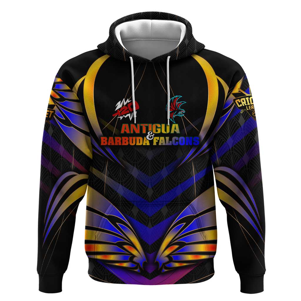 Personalised Antigua and Barbuda Cricket Falcons Hoodie Wings of Glory DT02
