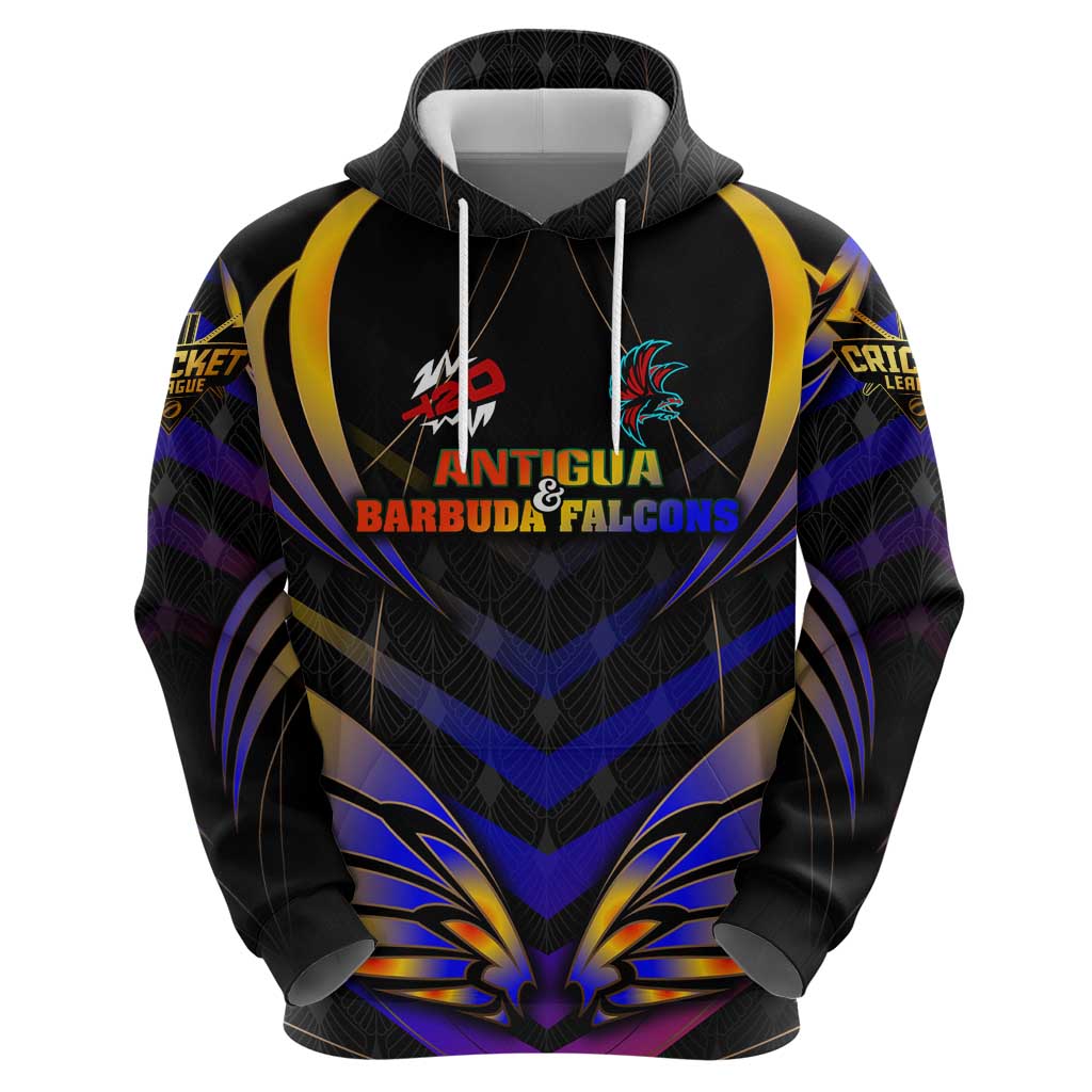 Personalised Antigua and Barbuda Cricket Falcons Hoodie Wings of Glory DT02