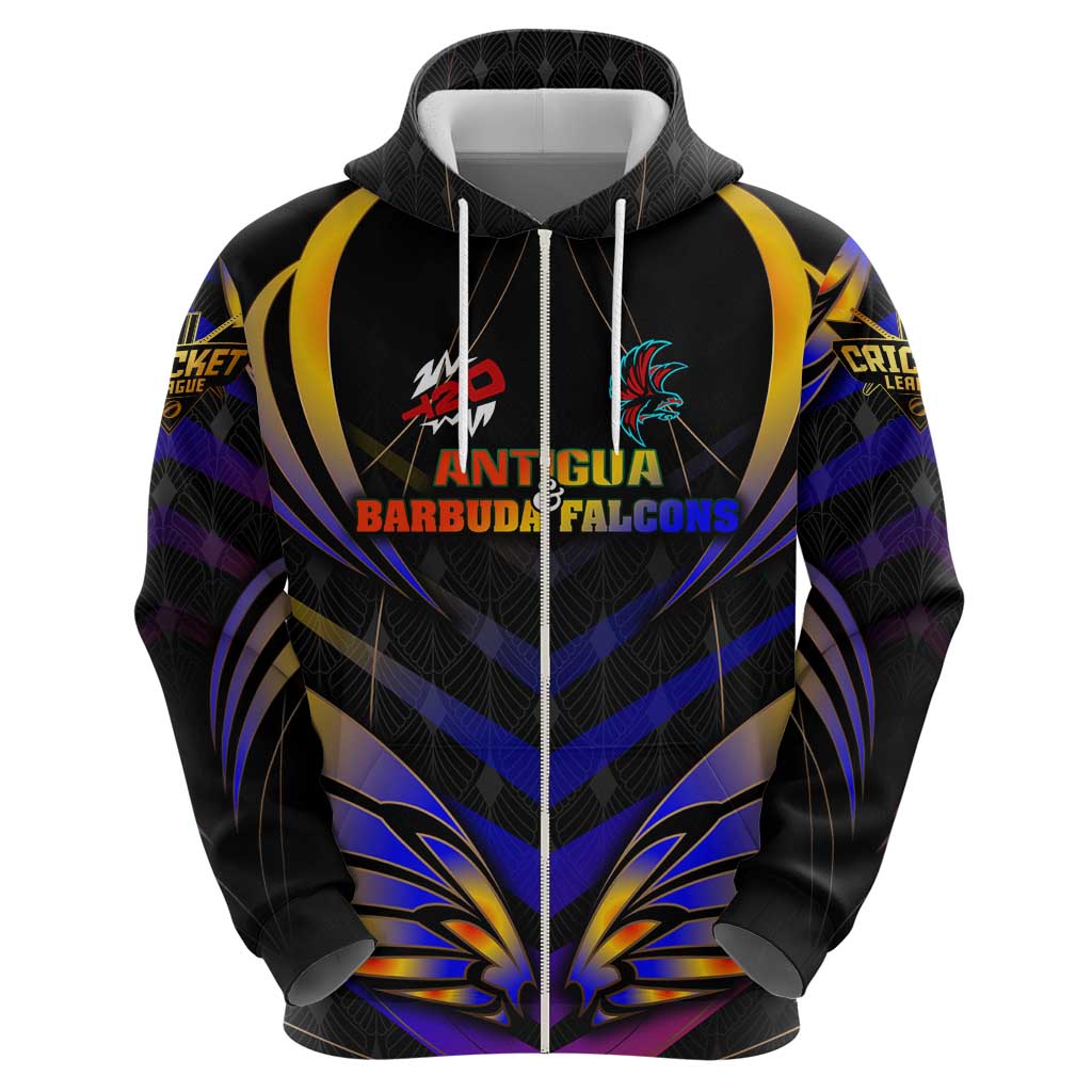 Personalised Antigua and Barbuda Cricket Falcons Hoodie Wings of Glory DT02